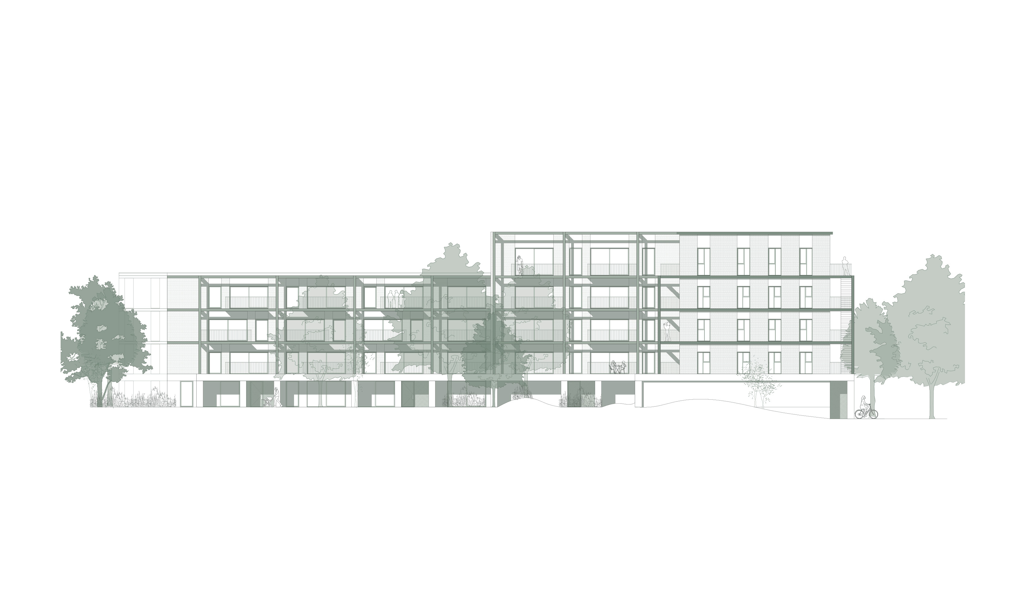 AB 272 ZWOG wolluwe gevel gebouw E andere gevel