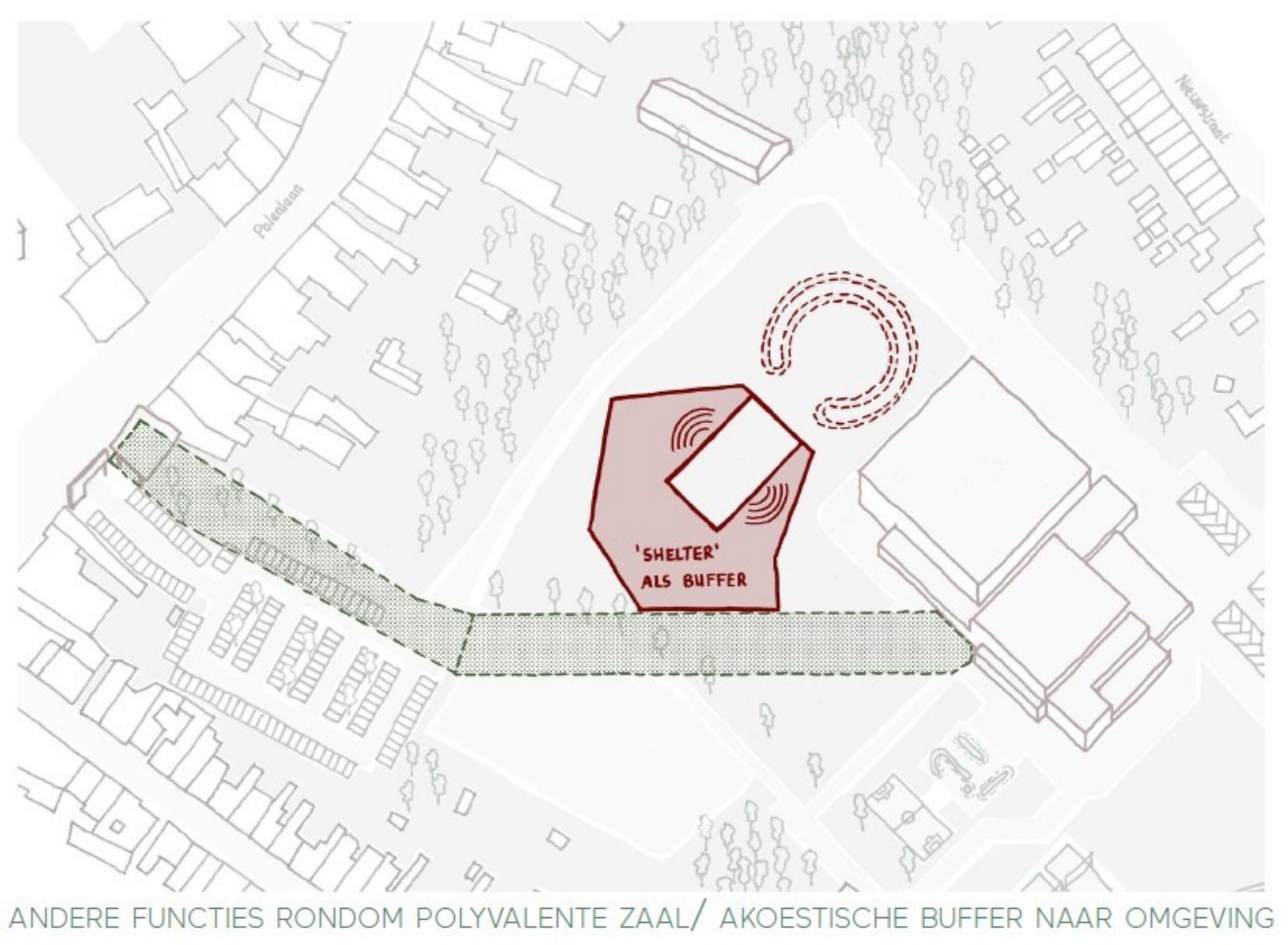 566 SCHEMA ONTWERP INPLANTING POLYVALENTE ZAAL AKOESTISCHE BUFFER